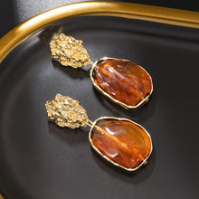 Load image into Gallery viewer, Peace Stone Clip Earrings
