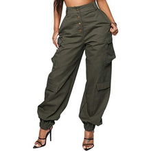 Load image into Gallery viewer, Casual High Waist Trouser Cargo Style
