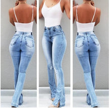Load image into Gallery viewer, High Waisted Jeans Skinny Ripped Boot Cut
