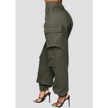 Load image into Gallery viewer, Casual High Waist Trouser Cargo Style
