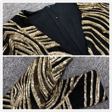 Load image into Gallery viewer, New Gold Sequin Evening Party Dress
