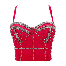 Load image into Gallery viewer, Sexy Corset Rhinestone Top Bustier Summer 2022
