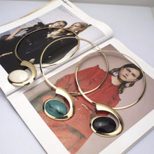 Load image into Gallery viewer, Big Oval Resin Set Jewelry Metal Torques
