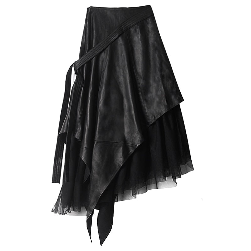 New Autumn Faux Leather Skirt