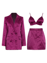 Load image into Gallery viewer, Casual Three Piece Set Satin Fashion
