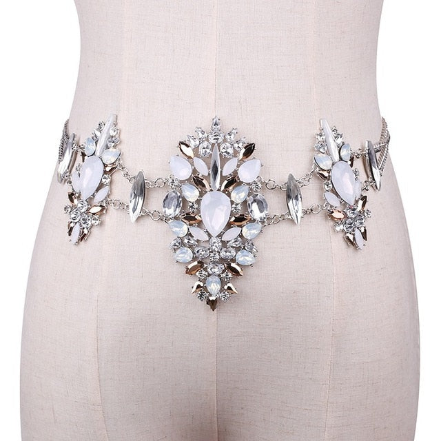 Luxury Exaggerated Crystal Body Chain