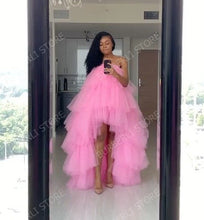 Load image into Gallery viewer, Fashion Hi Low Puffy Tiered Tulle Women Dress
