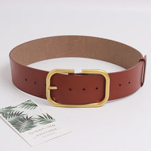 Load image into Gallery viewer, Faux Leather Big Buckle Wide Belt
