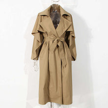 Load image into Gallery viewer, Khaki Big Size Long Cloak Trench Autumn 2021
