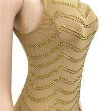 Load image into Gallery viewer, Crystal Rhinestone Bodycon Maxi Dress
