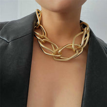 Load image into Gallery viewer, Punk Multi Layered Golden Chain Choker Necklace
