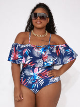 Load image into Gallery viewer, Floral Swimsuit One Piece 4XL
