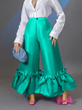 Load image into Gallery viewer, Shiny Bell Bottom Trousers 4XL
